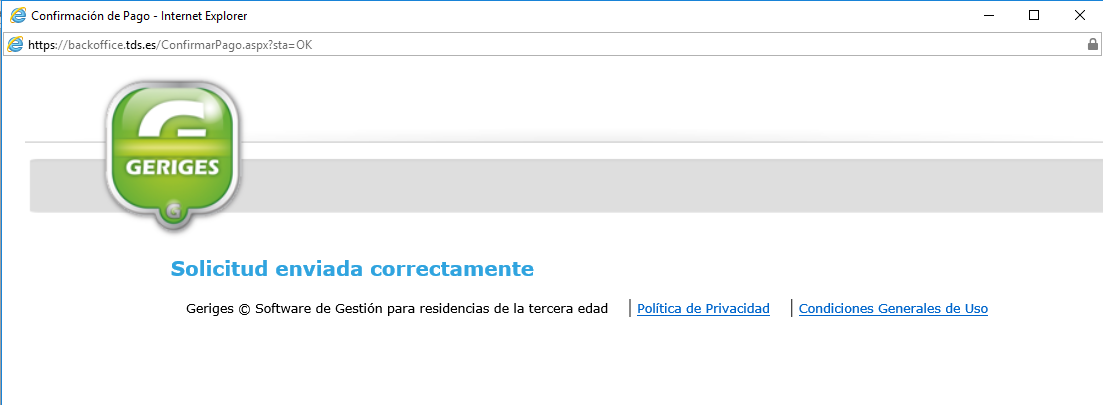 Confirmación de Factura Generada y Contratación terminada.