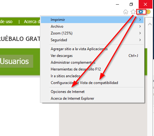 Opciones de Configuración del Navegador Internet Explorer 11