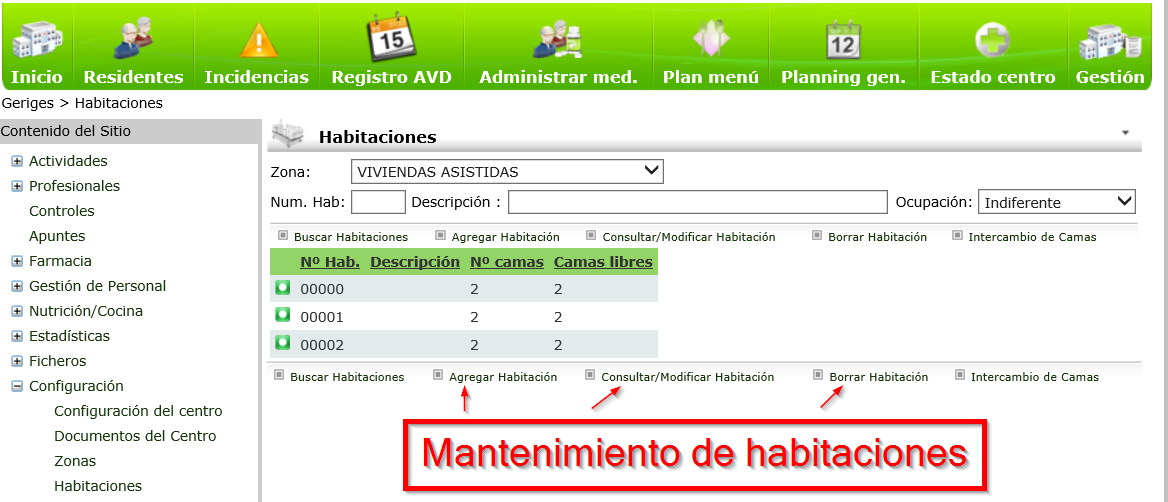 Geriges - Mantenimiento de habitaciones